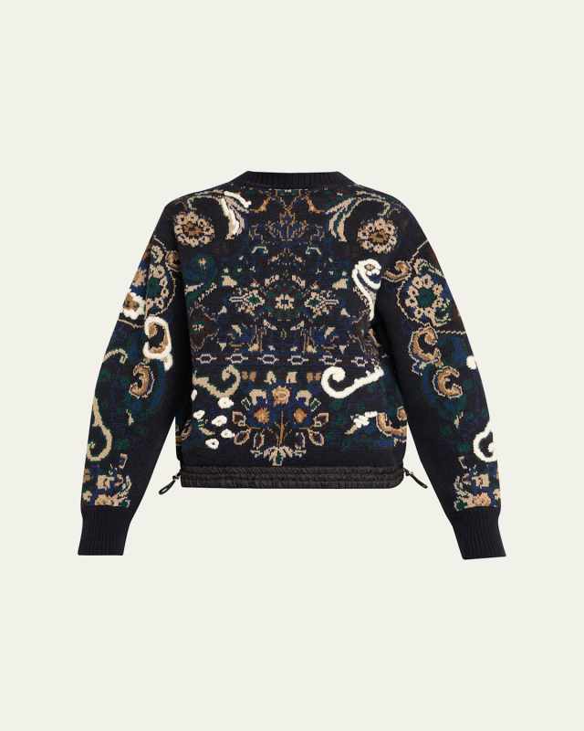 Floral Jacquard Sweater
